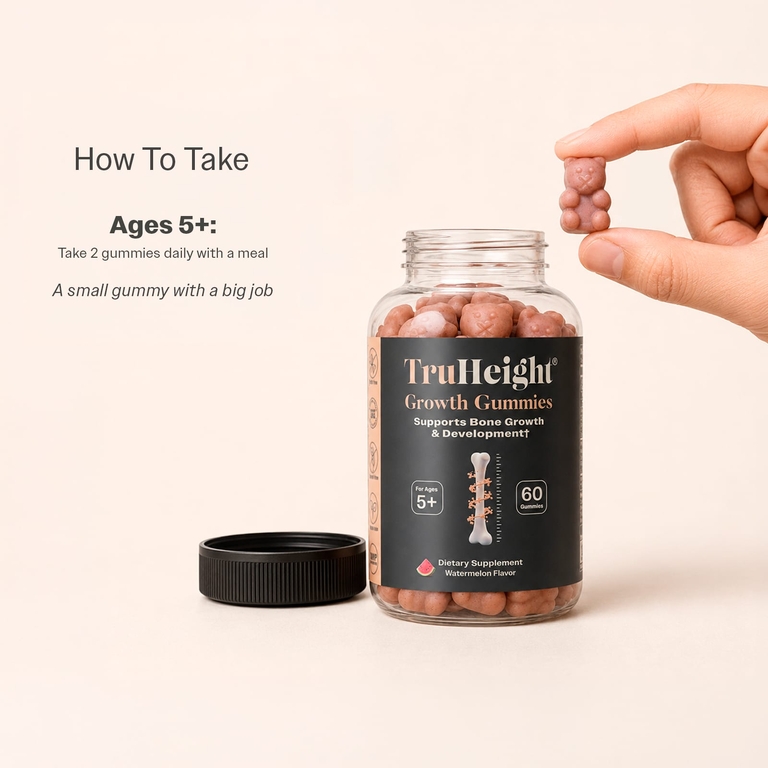 TruHeight, Growth Gummies, мультивитамины, для детей от 5 лет, со вкусом арбуза, 60 жевательных таблеток