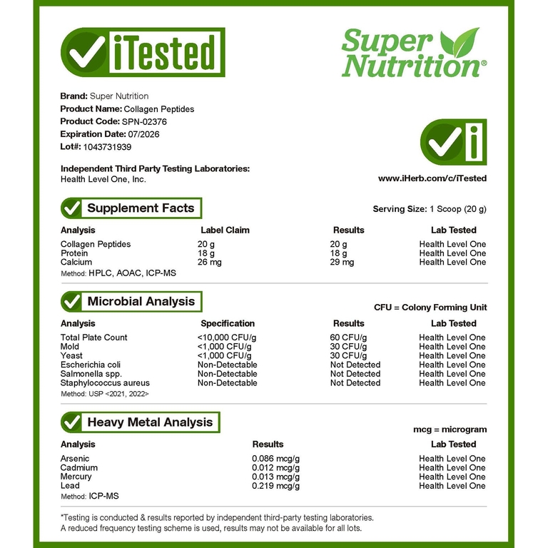 Super Nutrition, пептиды коллагена, без добавок, 280 г (9,88 унции)