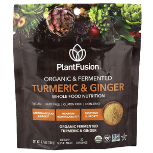 PlantFusion, органическая и ферментированная куркума и имбирь, 135 г (4,76 унции)