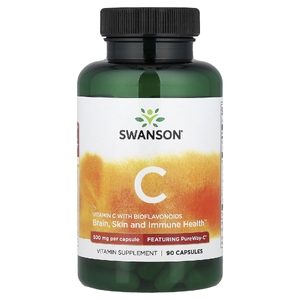Swanson Vitamins, Витамин C с биофлавоноидами, 90 капсул