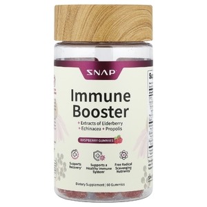 Snap Supplements, Жевательные мармеладки для иммунитета, малина, 60 жевательных таблеток