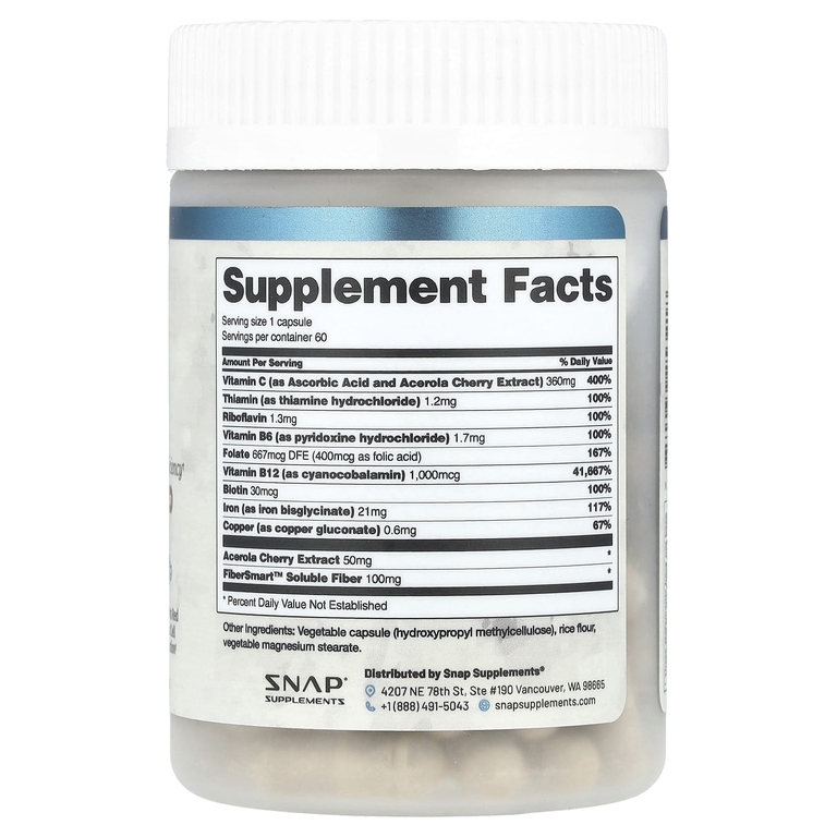 Snap Supplements, Iron Builder, 60 капсул