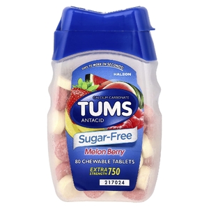 Tums, антацид, дыня и ягоды, 750 мг, 80 жевательных таблеток