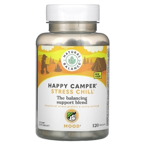Natural Balance, Happy camper, средство для снятия стресса и расслабления, 120 вегетарианских капсул
