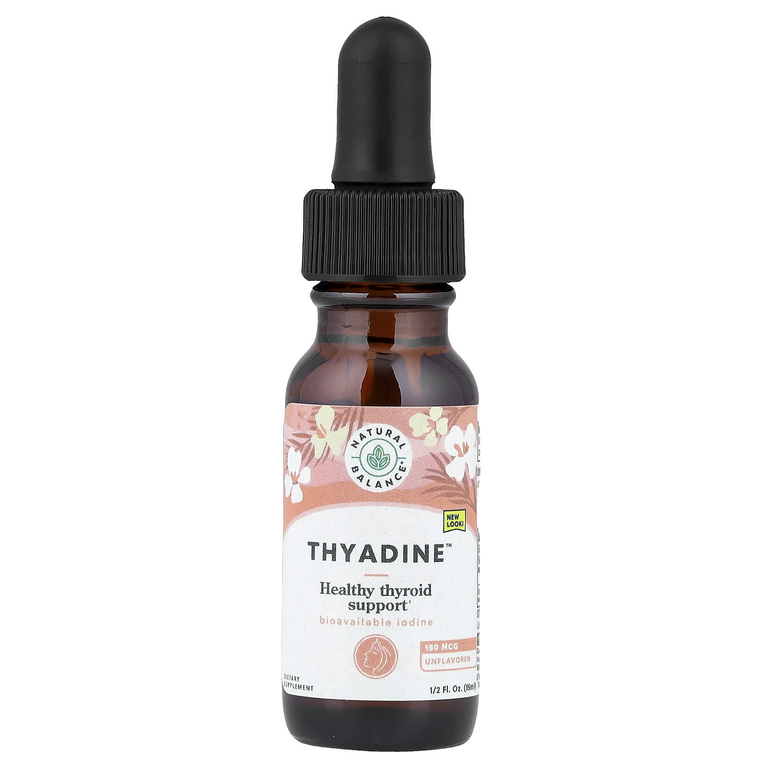 Natural Balance, Thyadine, поддержка здоровья щитовидной железы, без добавок, 150 мкг, 15 мл (0,5 жидк. унц.)