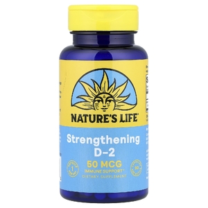 Nature's Life, Витамин D2, 50 мкг (2000 МЕ), 90 вегетарианских капсул