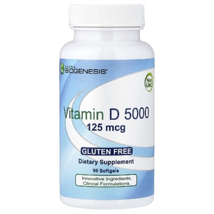 Nutra BioGenesis, витамин D 5000, 125 мкг, 90 мягких таблеток