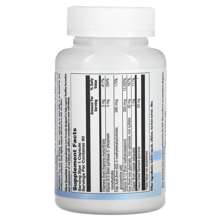 Nutra BioGenesis, Ultra Hematinic, 60 капсул (Товар снят с продажи) 