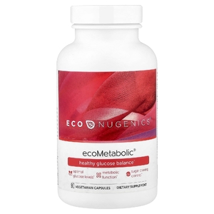 Econugenics, ecoMetabolic, здоровый баланс глюкозы, 90 вегетарианских капсул
