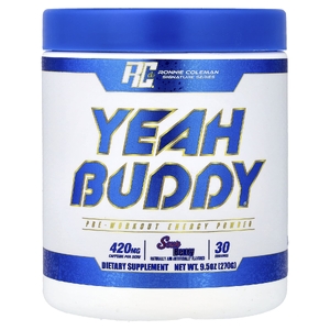 Ronnie Coleman, Signature Series, Yeah Buddy, энергетический порошок перед тренировкой, с кислинкой, 270 г (9,5 унции)