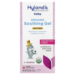 Hyland's Naturals, Органический успокаивающий гель для детей, для детей от 2 месяцев, органическая вишня, 15 г (0,53 унции)
