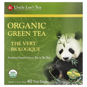 Uncle Lee's Tea, органический зеленый чай, 40 чайных пакетиков, 64 г (2,26 унции)