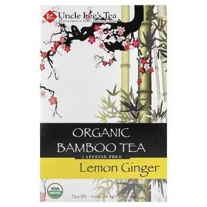 Uncle Lee's Tea, органический бамбуковый чай, лимон и имбирь, без кофеина, 18 чайных пакетиков, 28,8 г (1,02 унции)