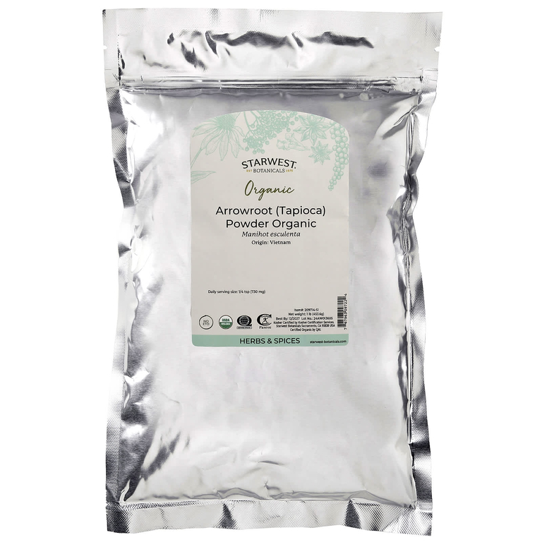 Starwest Botanicals, Порошок органического арроутора (тапиоки), 453,6 г (1 фунт)