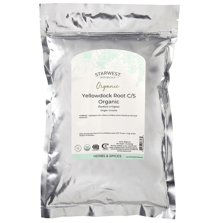 Starwest Botanicals, органический корень желтоватого щавеля, нарезанный и просеянный, 453,6 г (1 фунт)