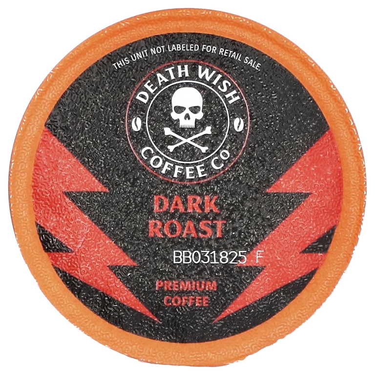 Death Wish Coffee, Порционные кофейные капсулы, темная обжарка, 10 капсул, по 12,5 г (0,44 унции)