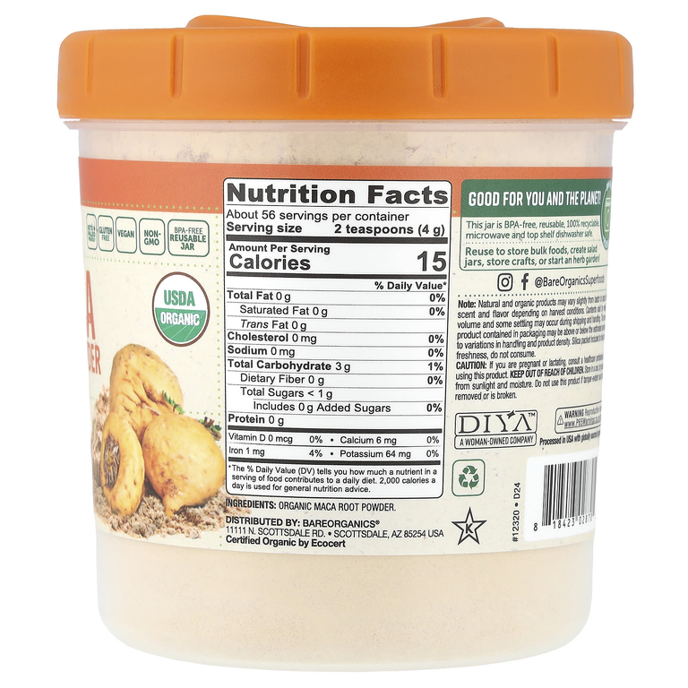 BareOrganics, Органический порошок из корня маки, 227 г (8 унций) (Товар снят с продажи) 
