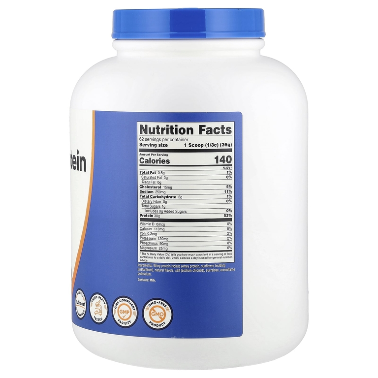 Nutricost, Изолят сывороточного протеина, соленая карамель, 2268 г (5 фунтов)