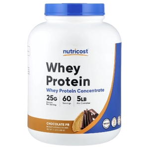 Nutricost, концентрат сывороточного протеина, со вкусом шоколада, 2268 г (5 фунтов)