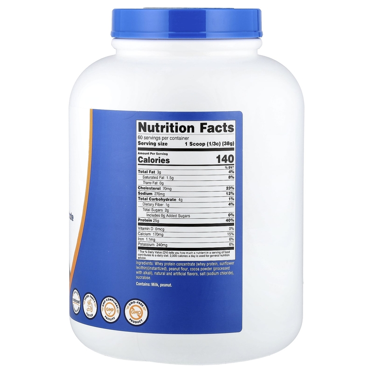 Nutricost, концентрат сывороточного протеина, со вкусом шоколада, 2268 г (5 фунтов)