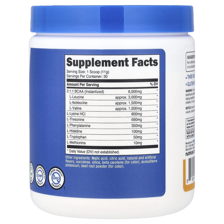 Nutricost, Performance, EAA в порошке, со вкусом персика и манго, 330 г (11,8 унции)