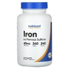 Nutricost, Железо в виде сульфата железа, 65 мг, 240 таблеток