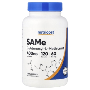 Nutricost, SAMe, 120 капсул (200 мг в 1 капсуле)