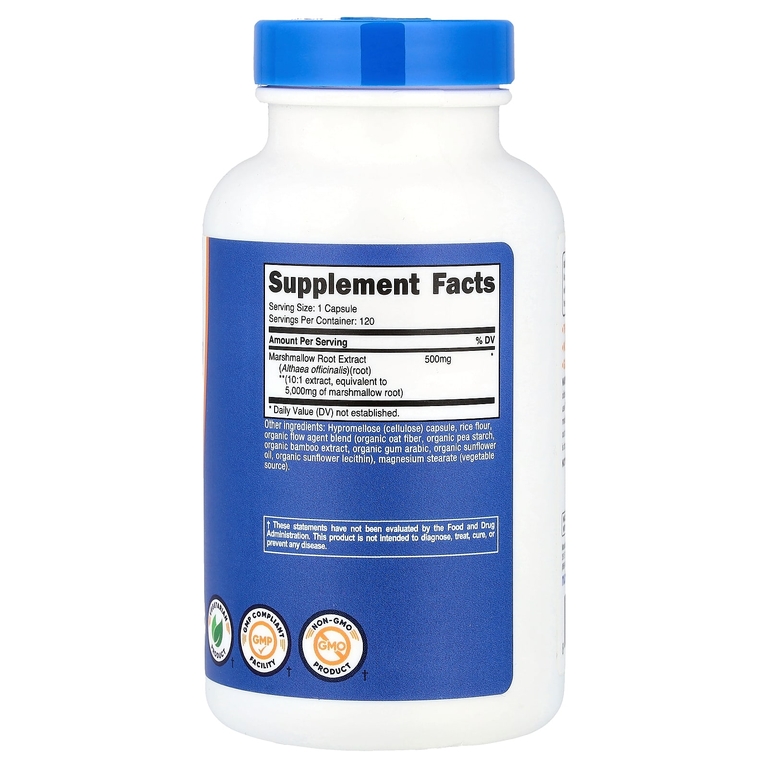 Nutricost, корень алтея, 120 капсул (500 мг в 1 капсуле)