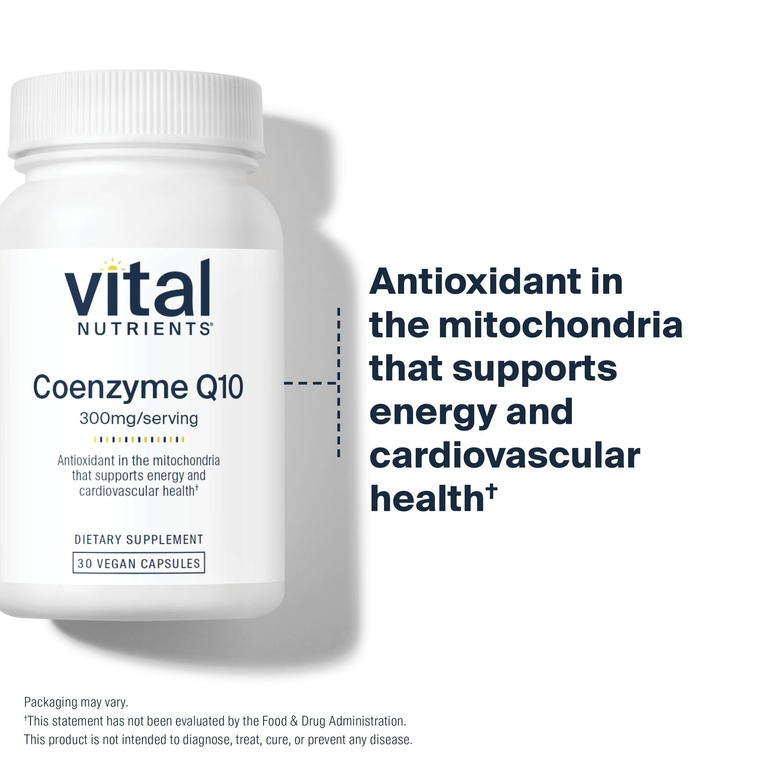 Vital Nutrients, Коэнзим Q10, 300 мг, 30 веганских капсул