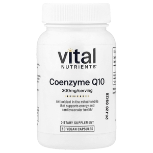 Vital Nutrients, Коэнзим Q10, 300 мг, 30 веганских капсул