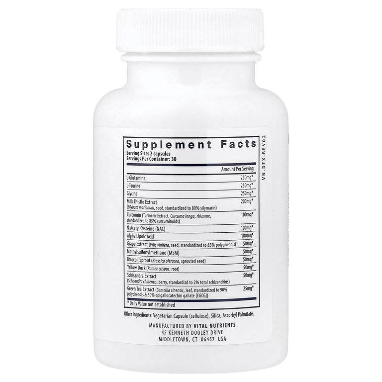 Vital Nutrients, Формула детоксикации, 60 веганских капсул