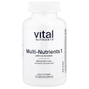 Vital Nutrients, Мульти питательные вещества 1 с железом и йодом, 180 вегетарианских капсул