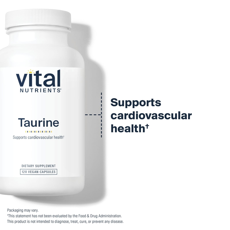 Vital Nutrients, таурин, 120 веганских капсул (1000 мг в 1 капсуле)