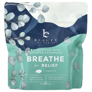 Beauty By Earth, Breathe for Relief, ароматизаторы для душа, эвкалипт и мята, 7 таблеток, 198 г (7 унций)