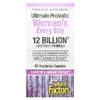 Natural Factors, пробиотик для женщин на каждый день, 12 миллиардов, 60 вегетарианских капсул
