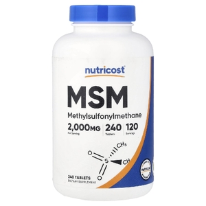 Nutricost, МСМ, 240 таблеток (1000 мг в каждой таблетке)