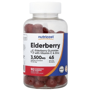 Nutricost, жевательные таблетки с бузиной, 90 жевательных таблеток