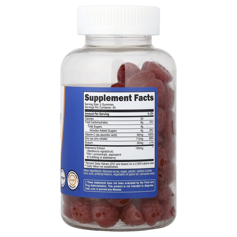 Nutricost, жевательные таблетки с бузиной, 90 жевательных таблеток