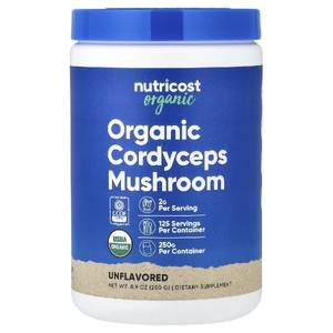 Nutricost, органический гриб кордицепс, без добавок, 250 г (8,8 унции)