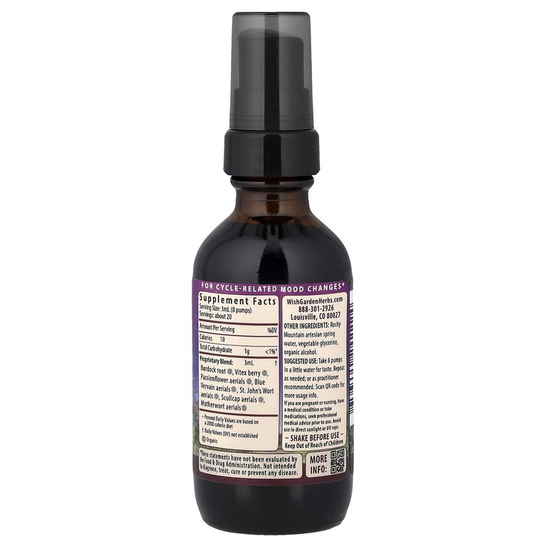 WishGarden Herbs, PMS™, добавка для поддержки настроения, 59 мл (2 жидк. унции)