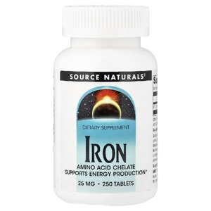 Source Naturals, Железо, 25 мг, 250 таблеток