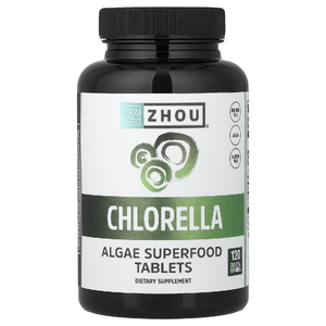 Zhou Nutrition, хлорелла, 120 таблеток (500 мг в 1 таблетке)