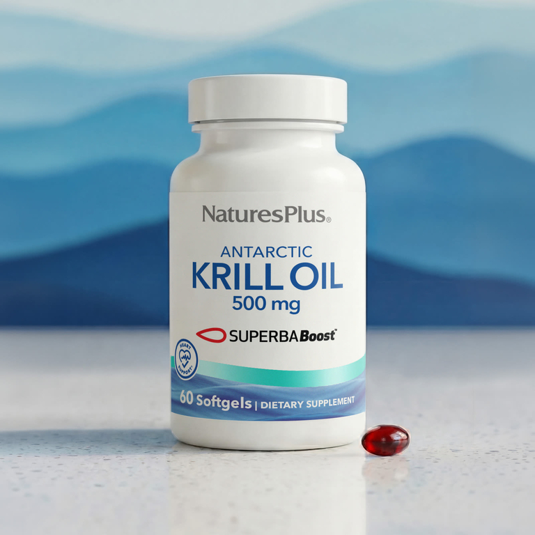 NaturesPlus, масло антарктического криля, 500 мг, 60 капсул