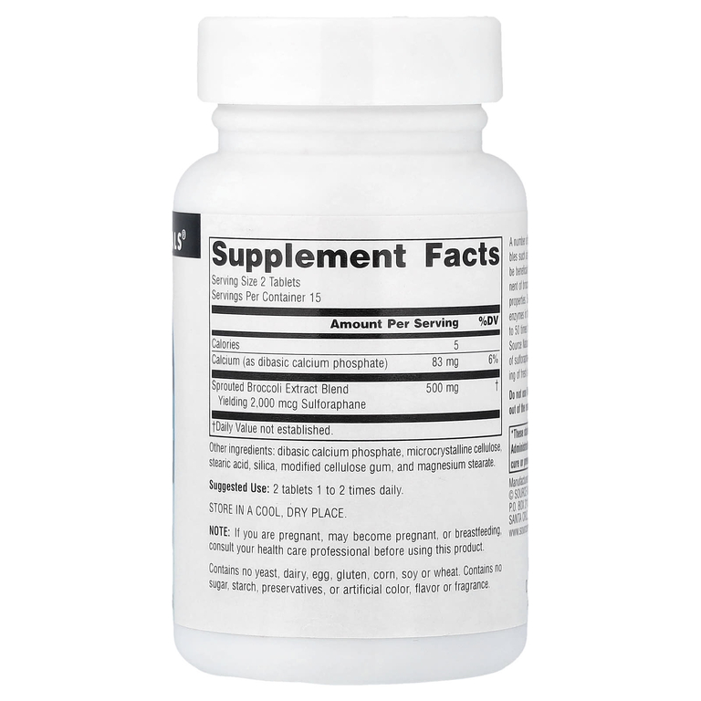 Source Naturals, экстракт ростков брокколи, 30 таблеток (250 мг в 1 таблетке)