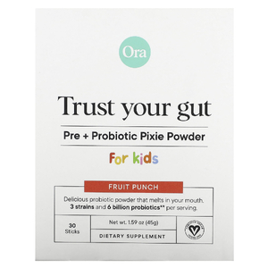 Ora, Trust Your Gut, порошок для детей с пребиотиками и пробиотиками, фруктовый пунш, 6 млрд КОЕ, 30 стиков по 1,5 г (0,05 унции)