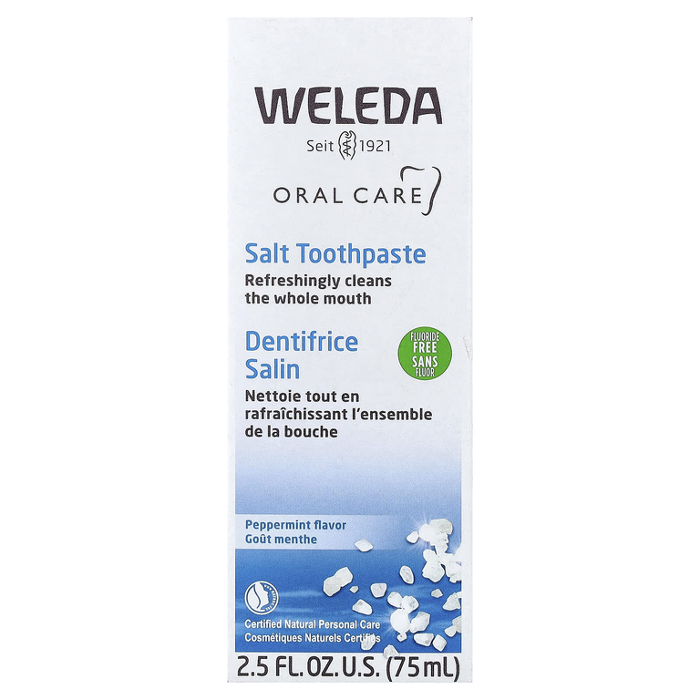 Weleda, солевая зубная паста, без фторидов, со вкусом перечной мяты, 75 мл (2,5 жидк. унции)