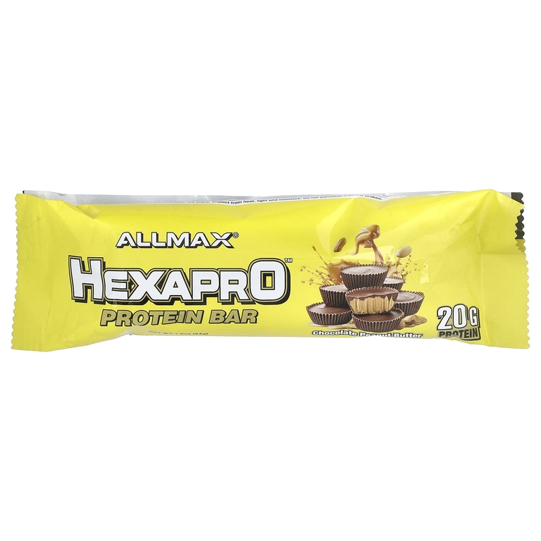 ALLMAX, Hexapro™, протеиновый батончик, с шоколадно-арахисовой пастой, 12 батончиков по 54 г (1,9 унции)