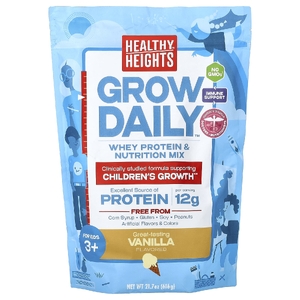 Healthy Heights, Grow Daily, смесь сывороточного протеина и питательных веществ, для детей от 3 лет, ваниль, 616 г (21,7 унции)