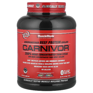 MuscleMeds, Carnivor, изолят говяжьего белка, созданный путем биоинженерии, со вкусом фруктовых хлопьев, 1736 г (3,8 фунта)