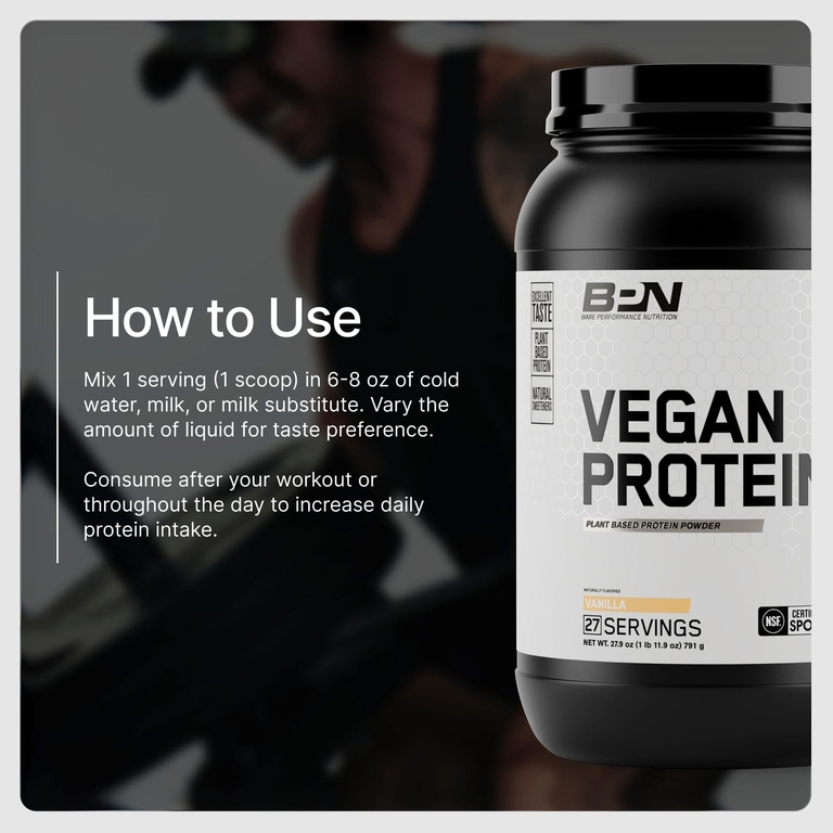 BPN, Vegan Protein, ваниль, 791 г (1 фунт 11,9 унции)